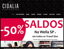 Tablet Screenshot of cidalia-cabeleireiros.com
